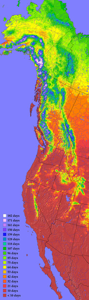 Map of Snow Cover Duration